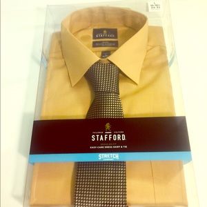 SOLD Safford Shirt & MK Tie Combo 16-16 1/2 34-35